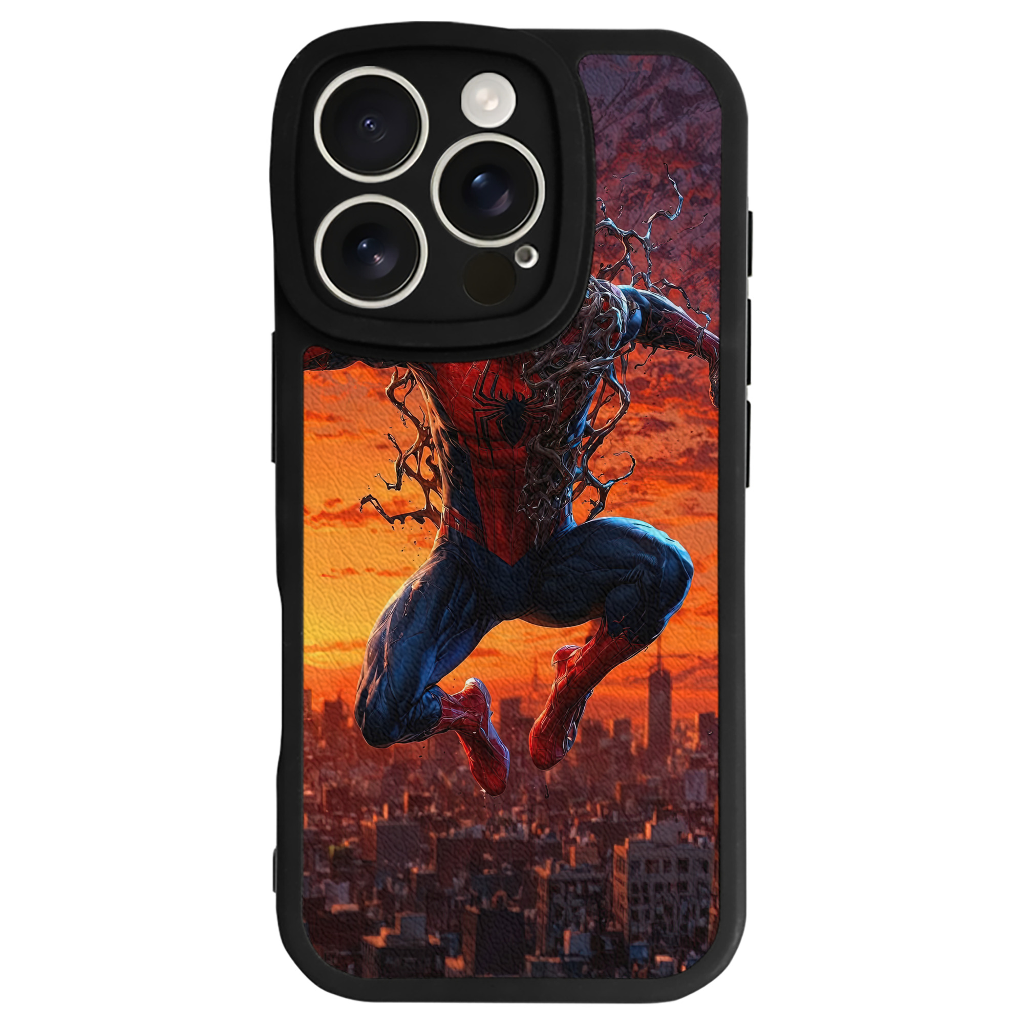 （画像用） Spider Man スパイダーマン 【iPhone 16シリーズ対応】シリコンスマホケース（レザー調） 材質：シリコン